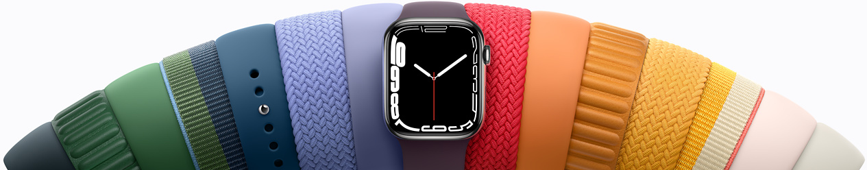  Kayış seçenekleri. Hepsi birbirinden renkli.  Apple Watch kayışları kolayca değiştirilebilecek şekilde tasarlanıyor. Geniş stil ve renk yelpazesi sayesinde birkaç saniye içinde tarzınızı kolayca değiştirin.